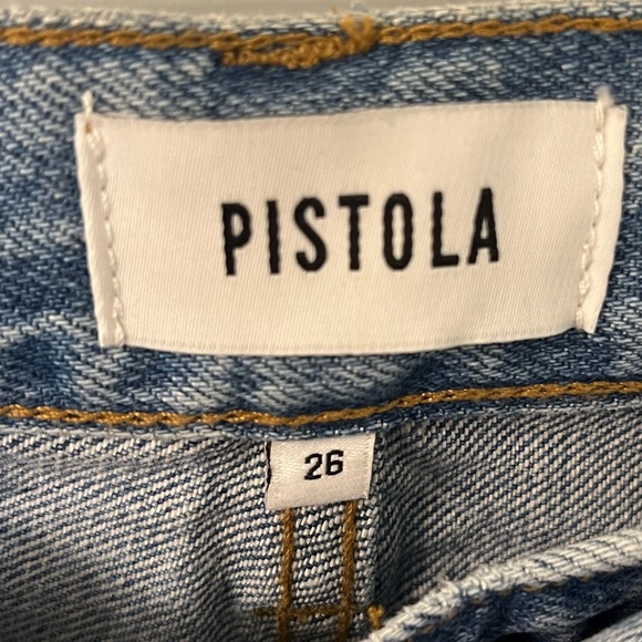 Pistola Denim NWOT Presley Distressed Relaxed Roller Jeans Medium Wash - Picture 7 of 8